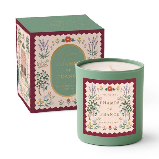 Rifle Paper Co Glass Candle - Country Farm Champs De France