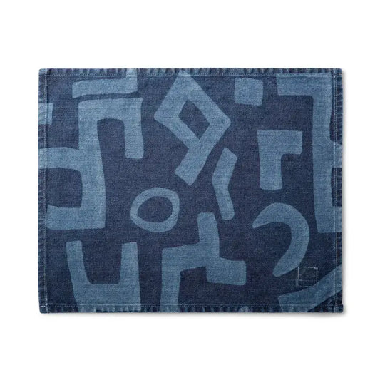 Diaspora Laser Denim Placemat - Mud Print Medium