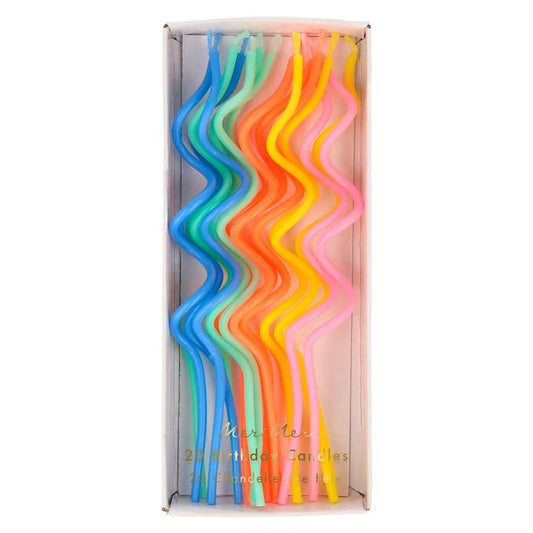 Mixed Bright Swirly Candles