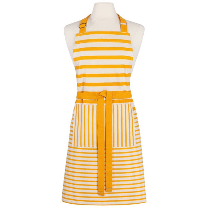 Chef Apron - Awning Stripe Ochre