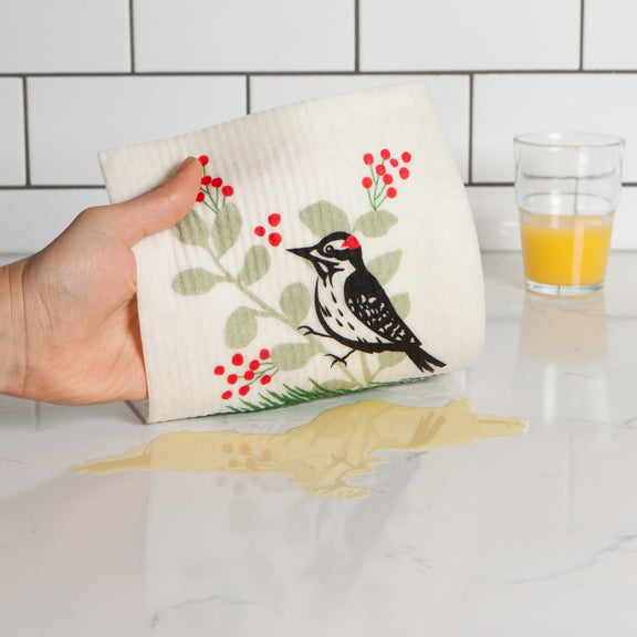 Swedish Dishcloth - Forest Woodpecker