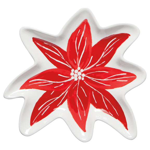 Shaped Dish - Poinsettia