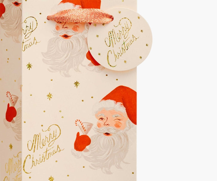 Rifle Paper Co Wine Gift Bag - Santa