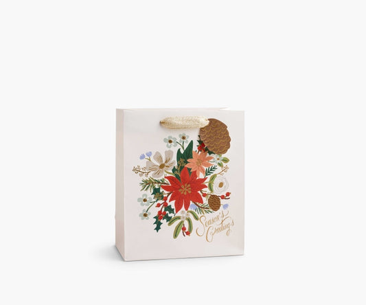 Rifle Paper Co Medium Gift Bag - Holiday Bouquet