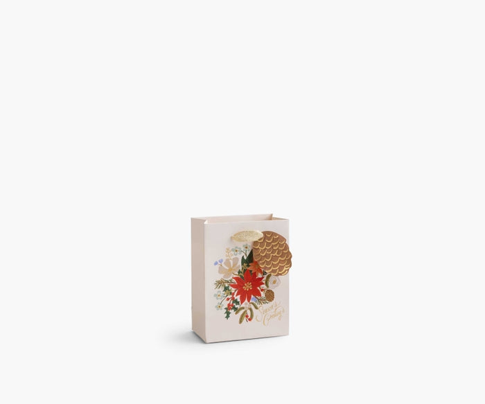 Rifle Paper Co Small Gift Bag - Holiday Bouquet