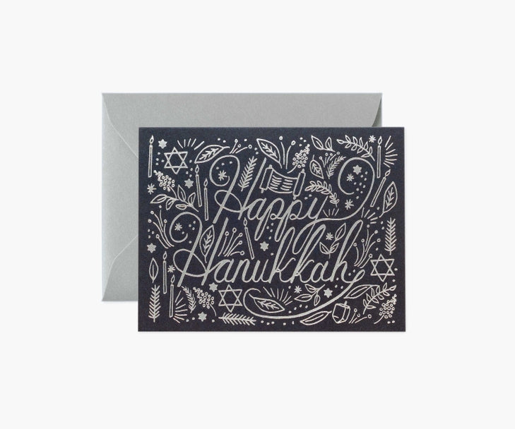 Rifle Paper Co Card - Silver Hanukkah