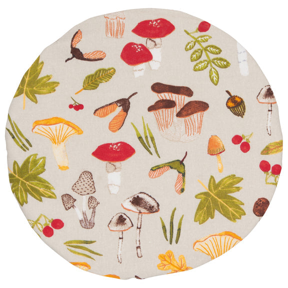 Bowl Cover Set of 2 - Field Mushrooms