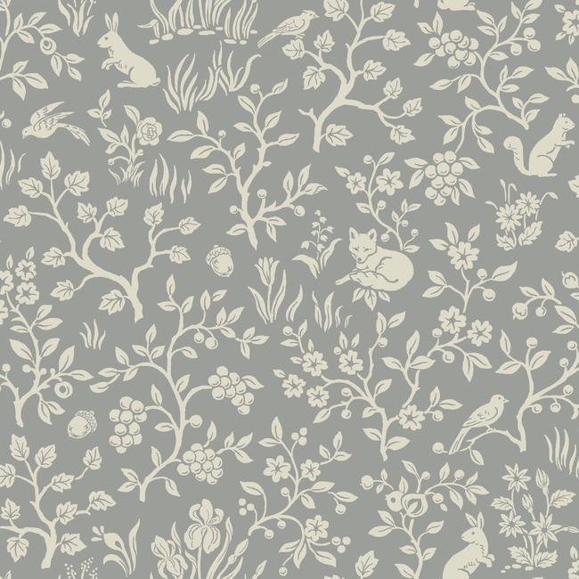 Magnolia Home Fox & Hare Wallpaper - Gray