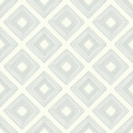 Magnolia Home Diamond Sketch Wallpaper - Eggshell Blue