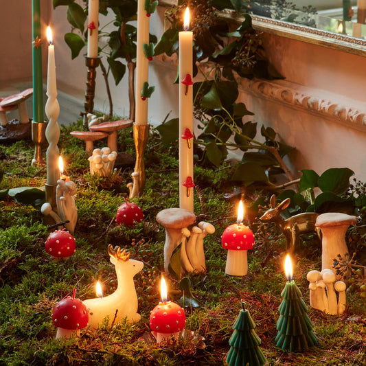 Mini Mushroom Candle Set