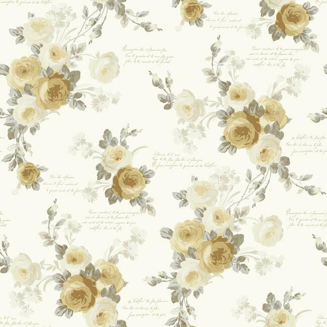 Magnolia Home Heirloom Rose Wallpaper - Bright Days