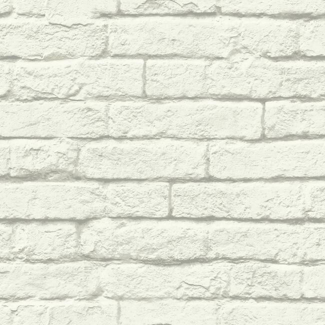Magnolia Home Brick-and-Mortar Wallpaper - Cool White