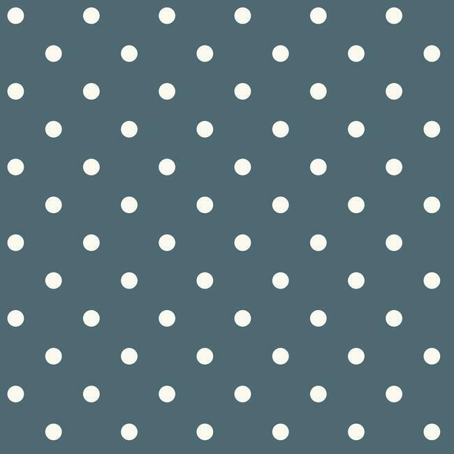 Magnolia Home Dots on Dots Wallpaper - White and Peacock