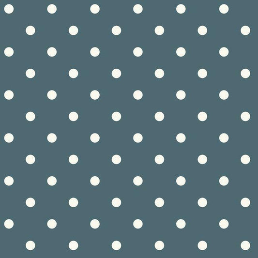 Magnolia Home Dots on Dots Wallpaper - White and Peacock