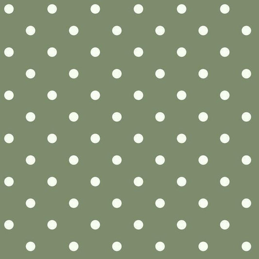 Magnolia Home Dots on Dots Wallpaper - White and Olive Grove