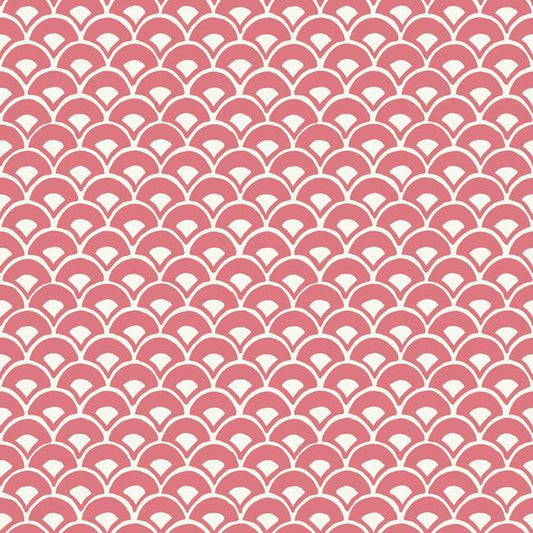 Magnolia Home Stacked Scallops Wallpaper - Pink Coral