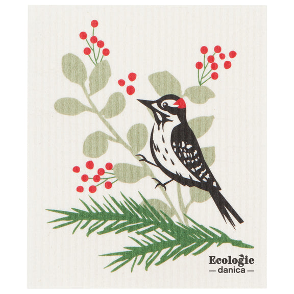 Swedish Dishcloth - Forest Woodpecker