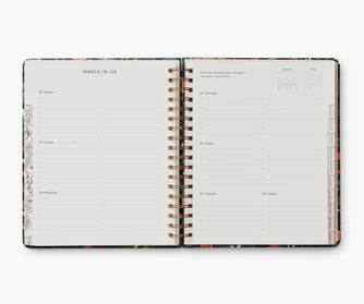 Rifle Paper Co 2024 17-Month Large Spiral Planner - Peacock