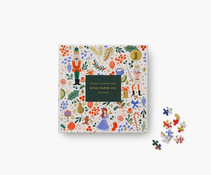 Rifle Paper Co Puzzle - Nutcracker Sweets Stocking