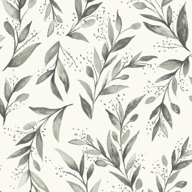 Magnolia Home Olive Branch Peel & Stick Wallpaper - Charcoal