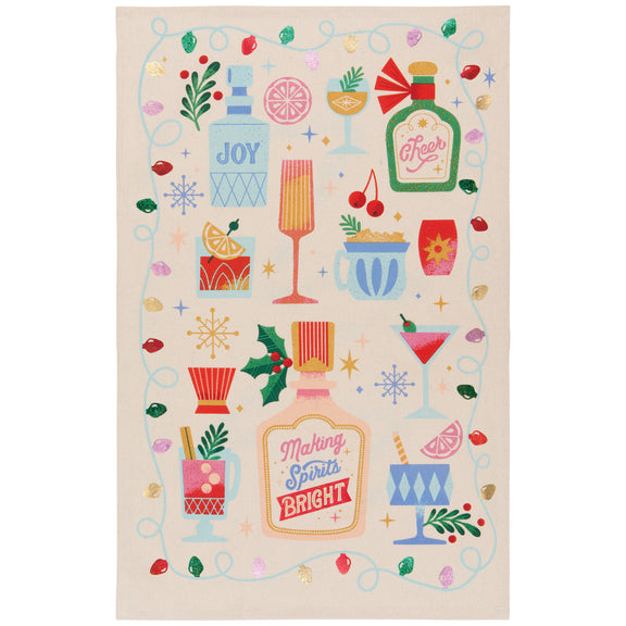 Spirits Bright Decorative Tea Towel