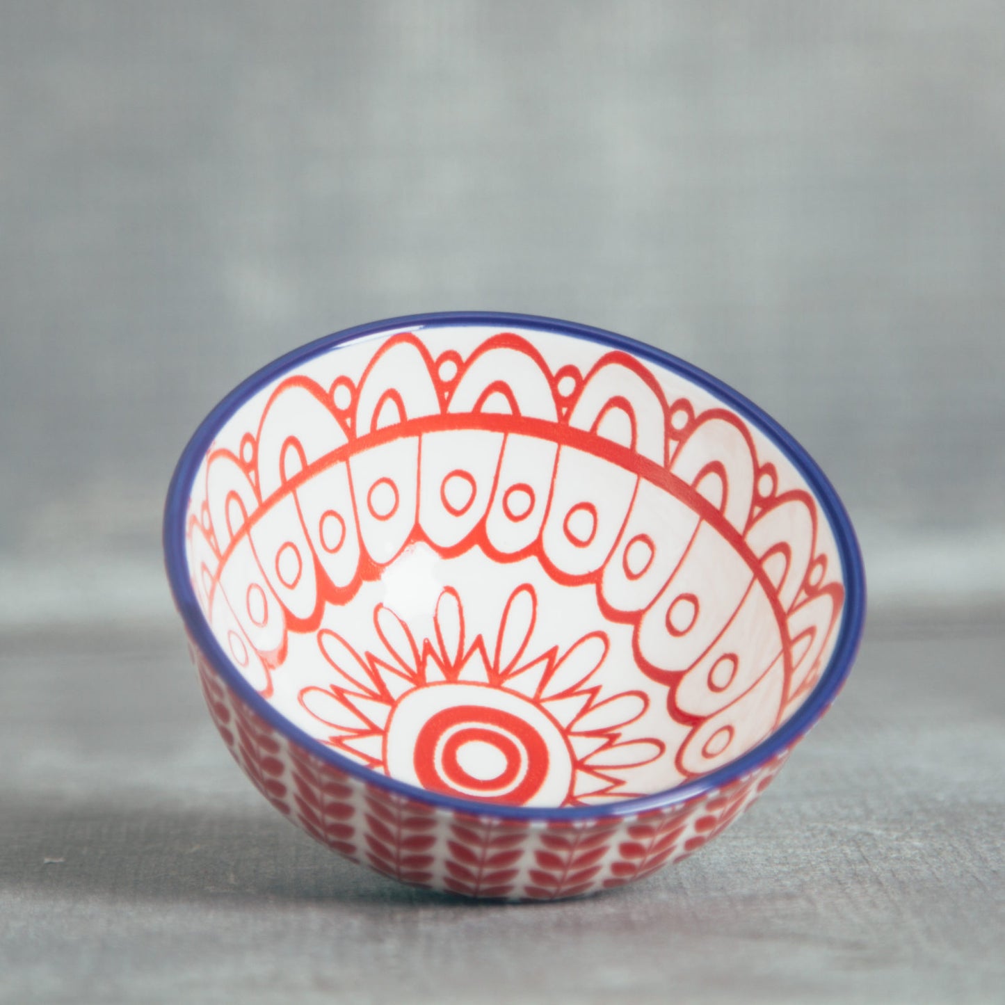 Stamped Stoneware Lotta Bowl - Brights