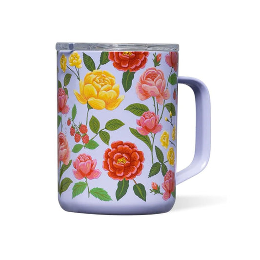 Rifle Paper Co x Corkcicle Travel Mug - Roses Purple