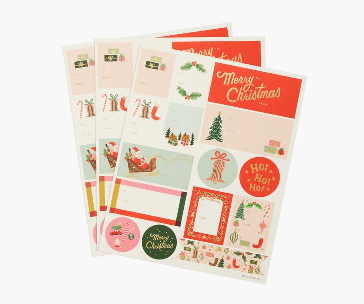 Rifle Paper Co Gift Stickers & Labels - Deck the Halls