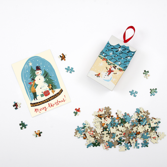 Snow Globe Puzzle Ornament