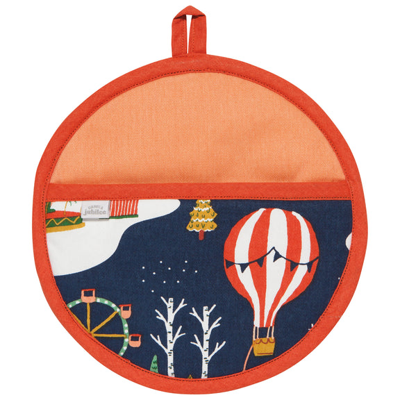 Pot Holder Single - Candy Cane Lane