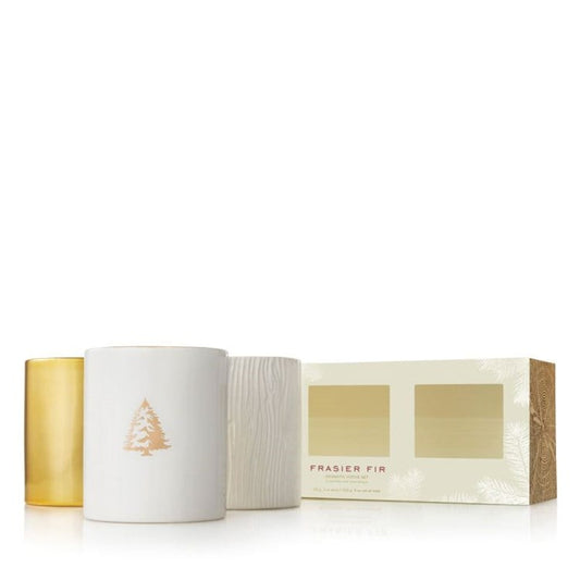 Frasier Fir Gold Poured Candle Trio Set