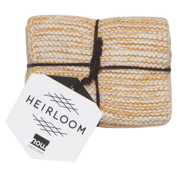 Heirloom Knit Dishcloths - Ochre