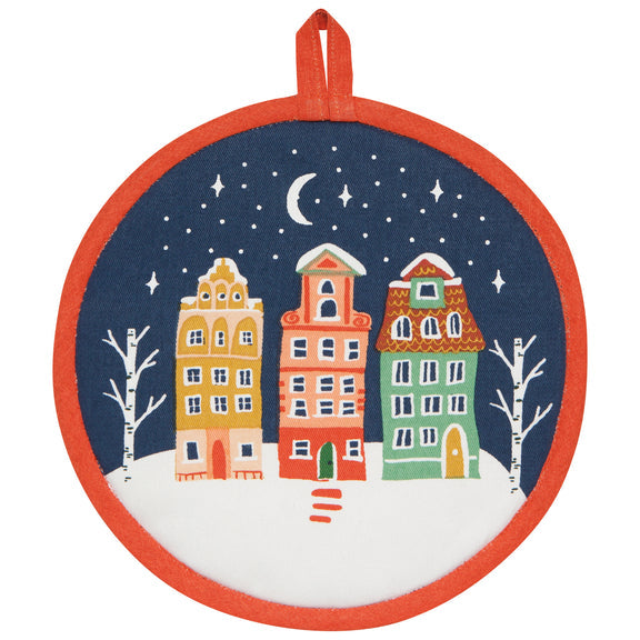 Pot Holder Single - Candy Cane Lane