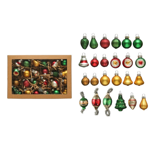 Mini Glass Ornament Set