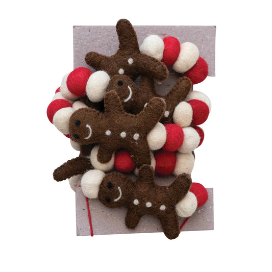 Felt Gingerbread Man Garland