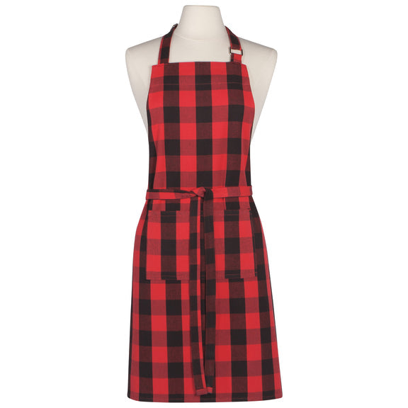 38 Red and Black Buffalo Check Now Designs Oversized Apron
