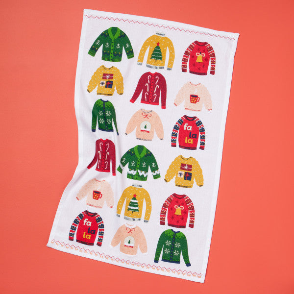 Ugly Christmas Sweater Decorative Tea Towel