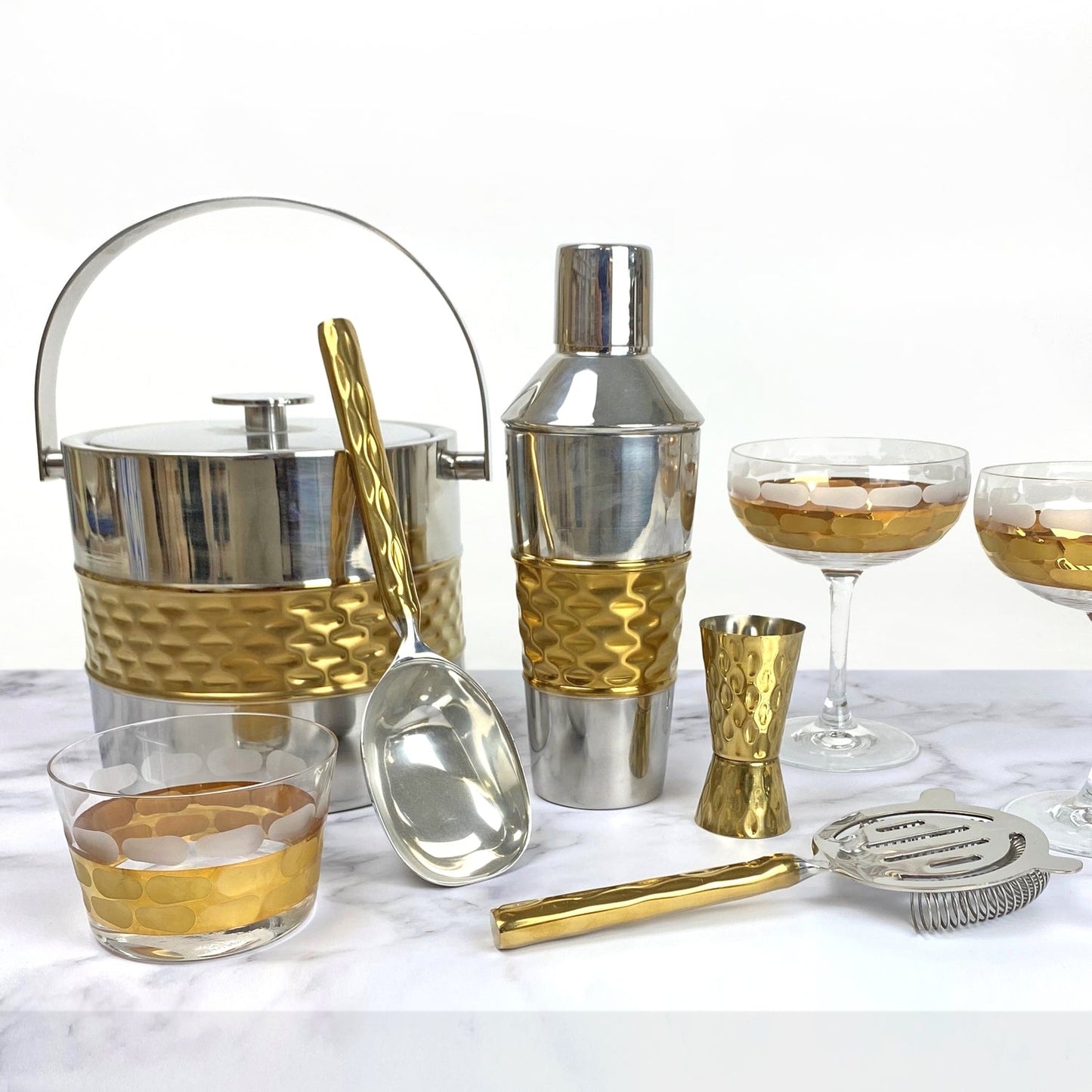 Truro Small Glass Bowl - Gold