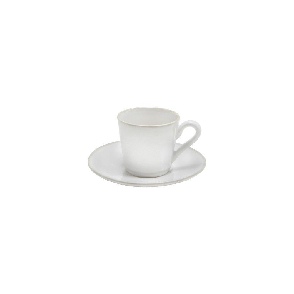 Beja Coffee Cup & Saucer Set - White Cream