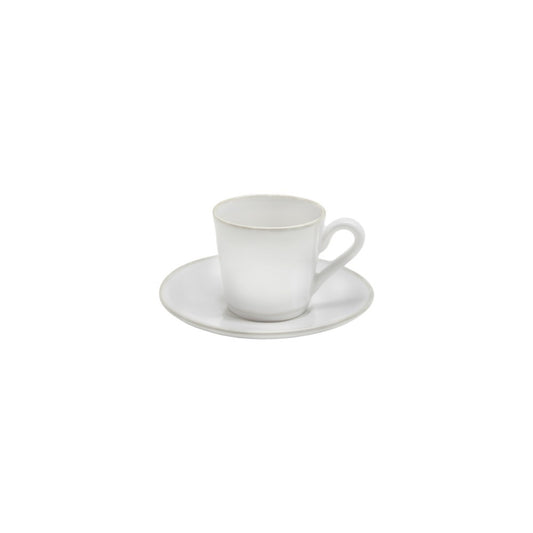 Beja Coffee Cup & Saucer Set - White Cream