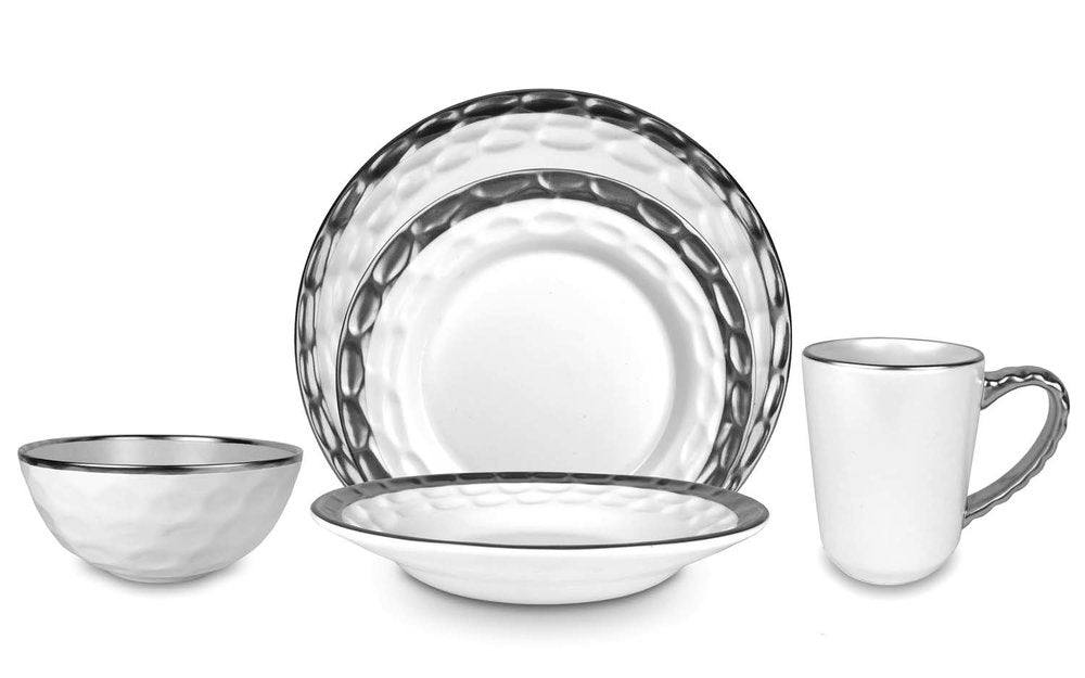 Truro Dinner Bowl - Platinum