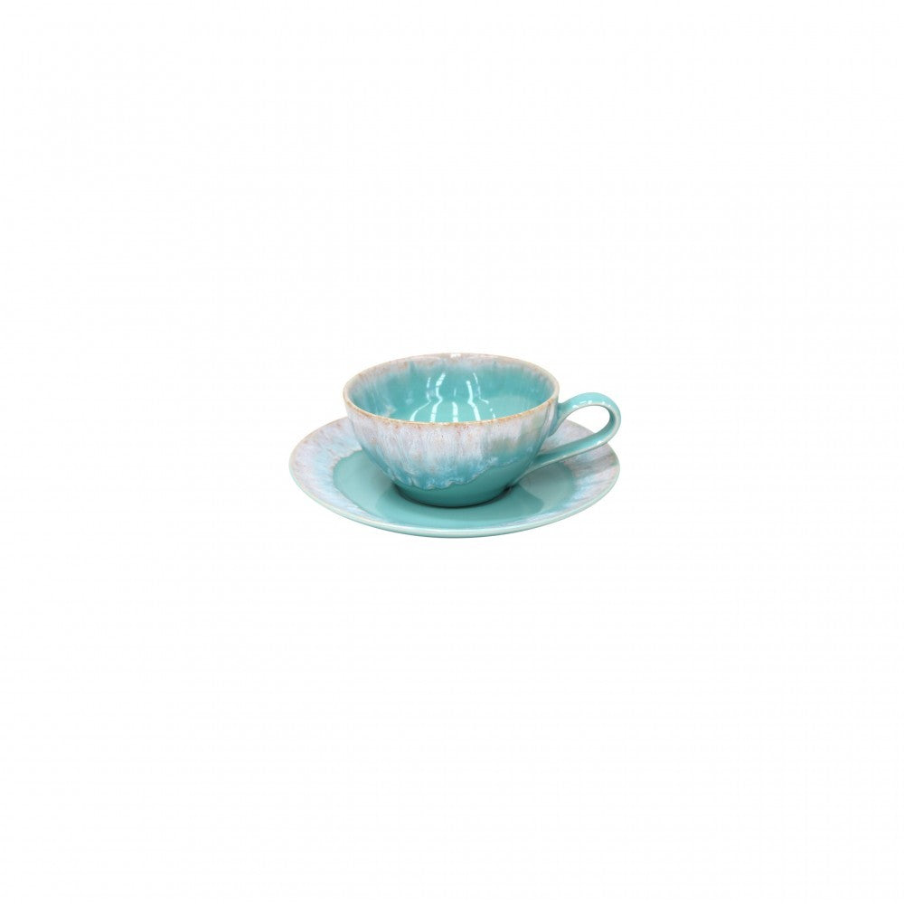 Taormina Tea Cup & Saucer Set - Aqua