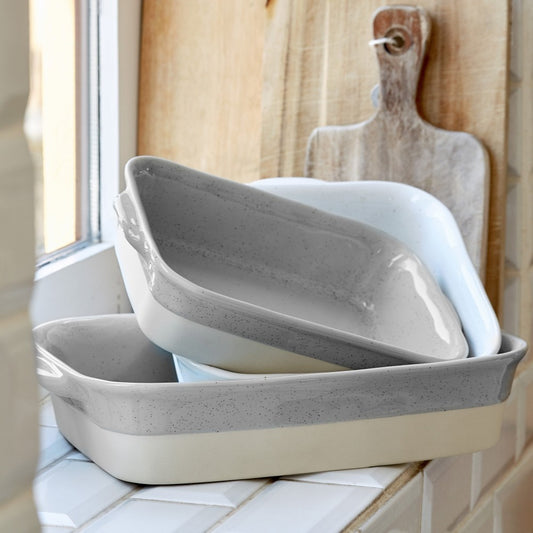 Fattoria Medium Rectangular Baker - Grey