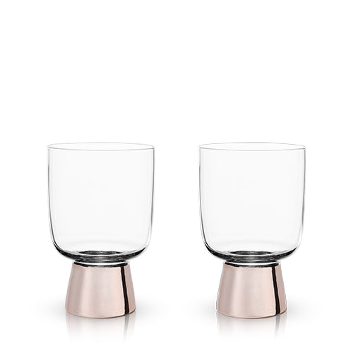 Raye Copper Footed Tumblers