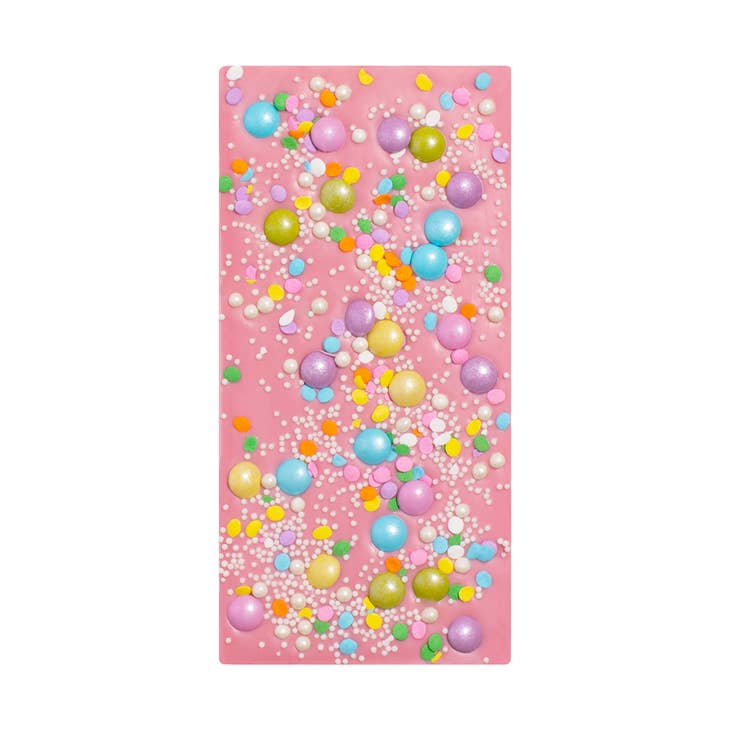 Chocolate Easter Confetti Pink Chocolate Bar