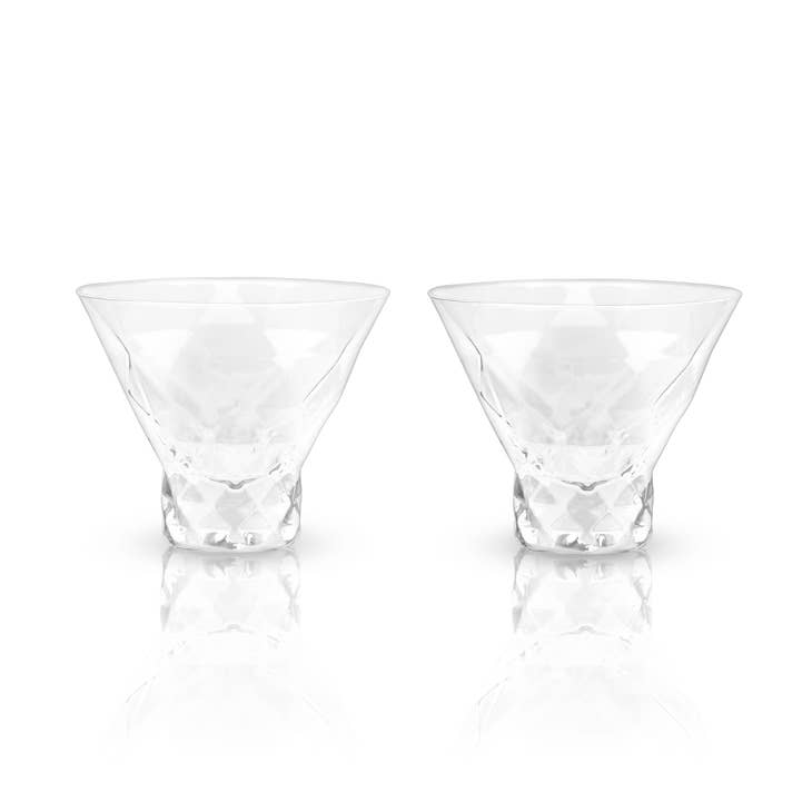 Raye Gem Crystal Martini Glasses