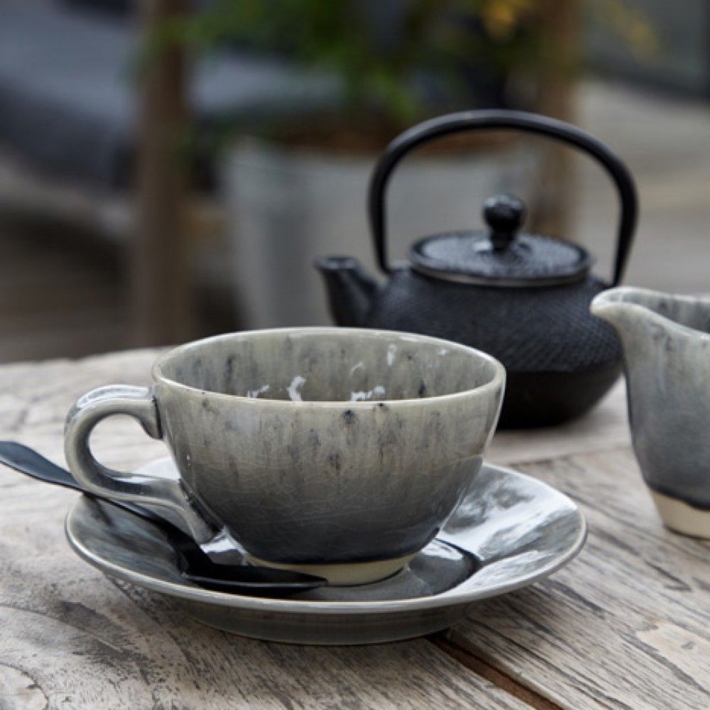 Madeira Tea Cup & Saucer Set - Grey