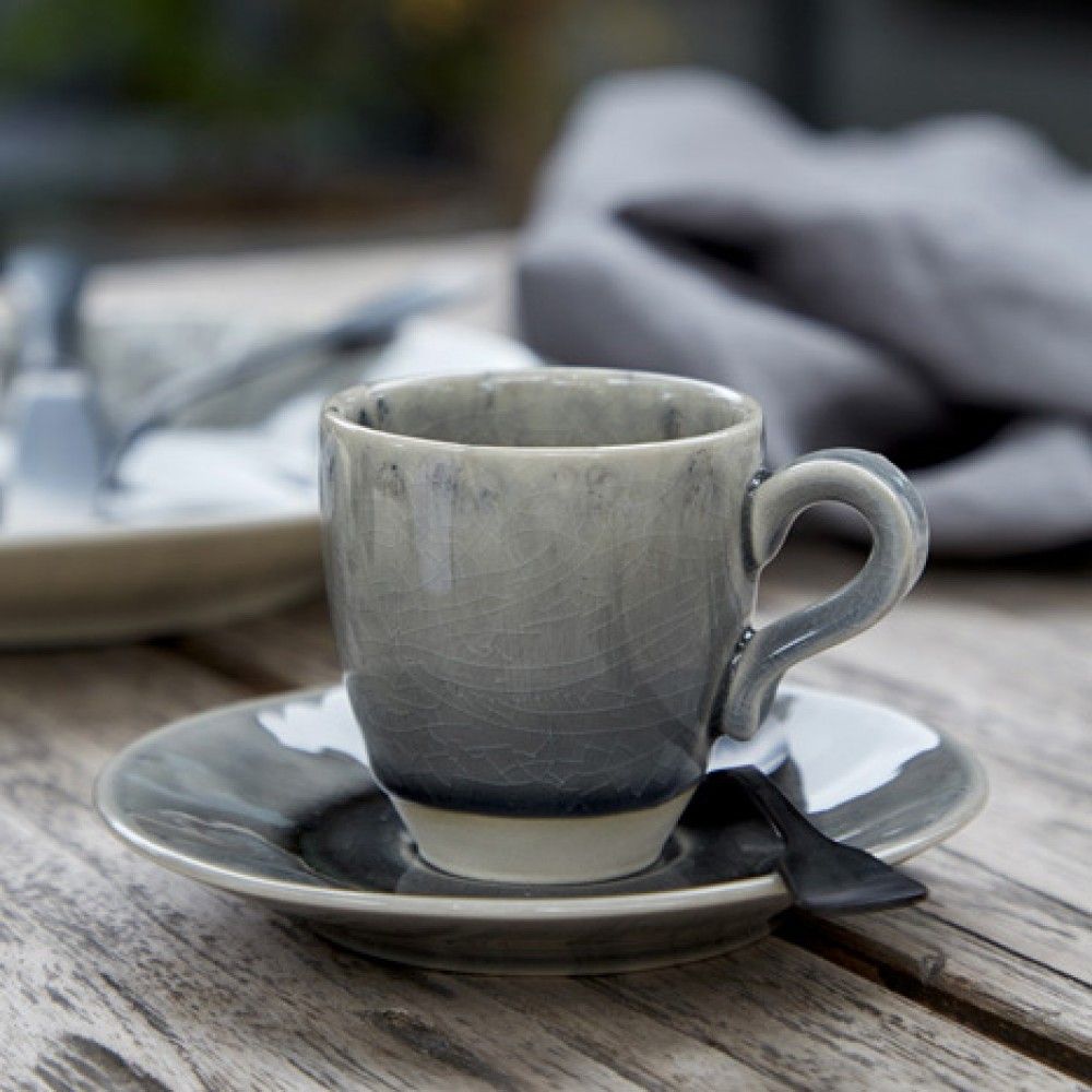 Madeira Coffee Cup & Saucer Set - Grey