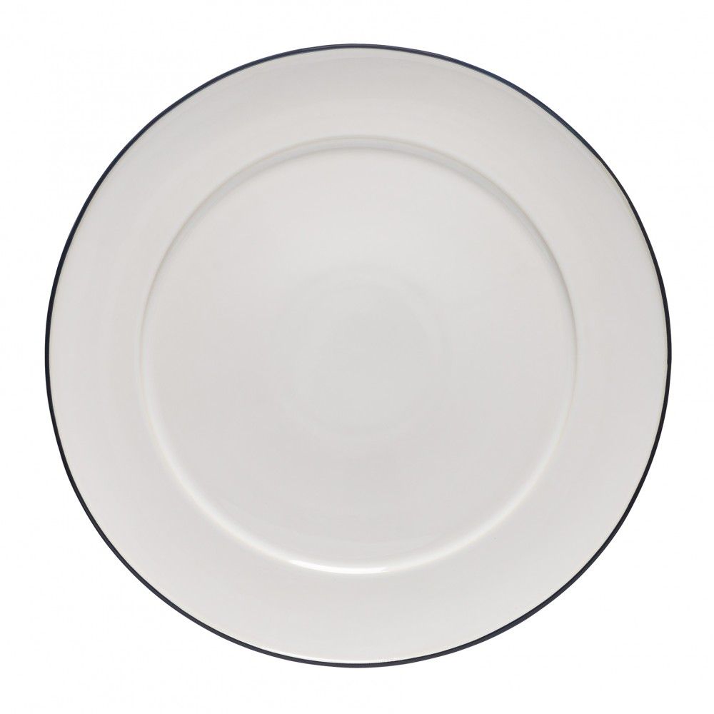 Beja Round Platter - White Blue