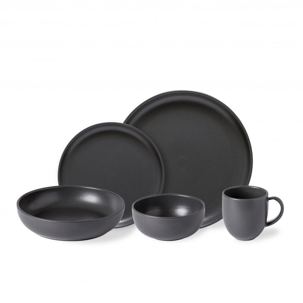 Pacifica 5pc Place Setting - Seed Grey